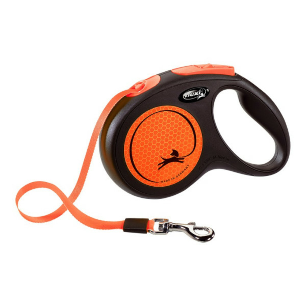 Laisse pour chien new neon 5 m orange taille m