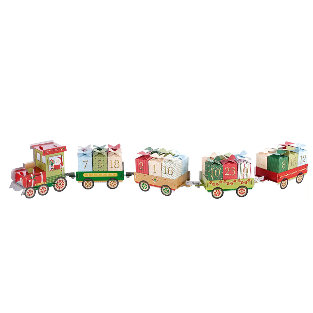 Kit pour faire son propre calendrier de l'avent train de noel