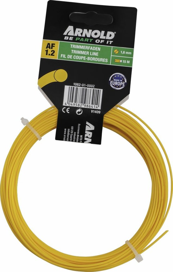 Fil de coupe-bordure rond en nylon 1,6 mm × 15 m