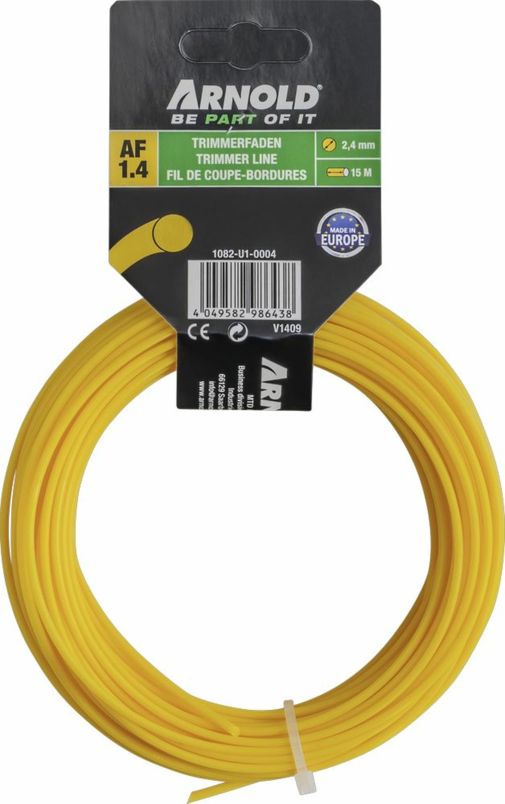 Fil de coupe-bordure rond en nylon 2,4 mm × 15 m