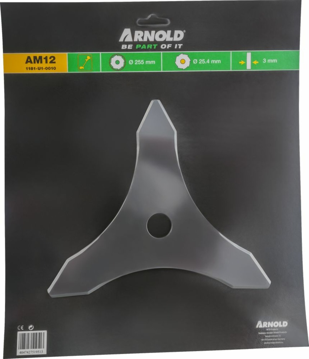 Lame de débroussailleuse 25,5 cm - alésage 25,4 mm