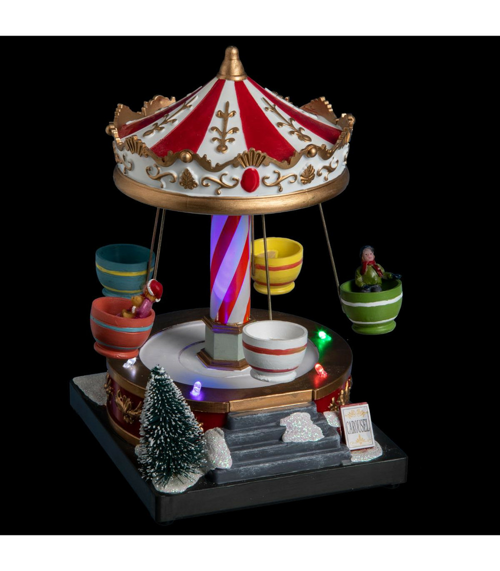 Village De Noël XL Musical Lumineux Animé – Occasion (grande Roue Fonctionne Mais Lumières HS)