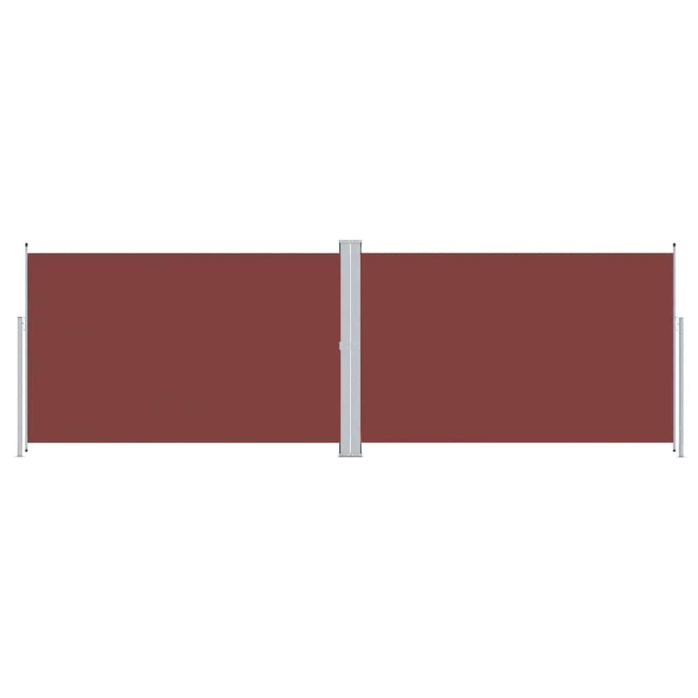 Auvent latéral rétractable marron 200x600 cm
