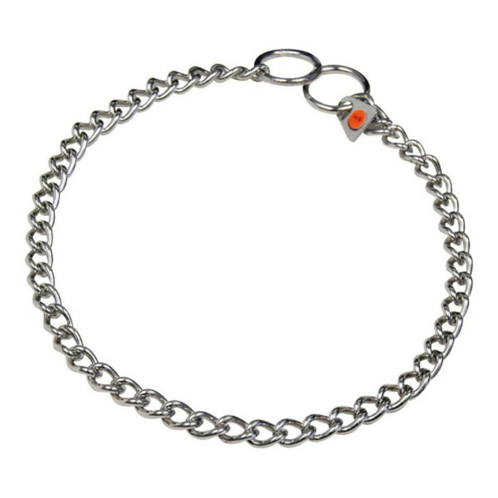 Collier pour chien argenté 2,5 mm maillons torsadé (45 cm)