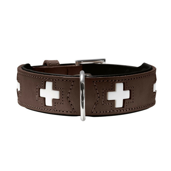 Collier pour chien swiss marron noir m 55 cm