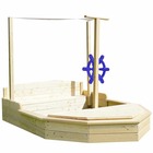Bac à sable bateau en bois 1,794 x 1,214 x 1,201 mm