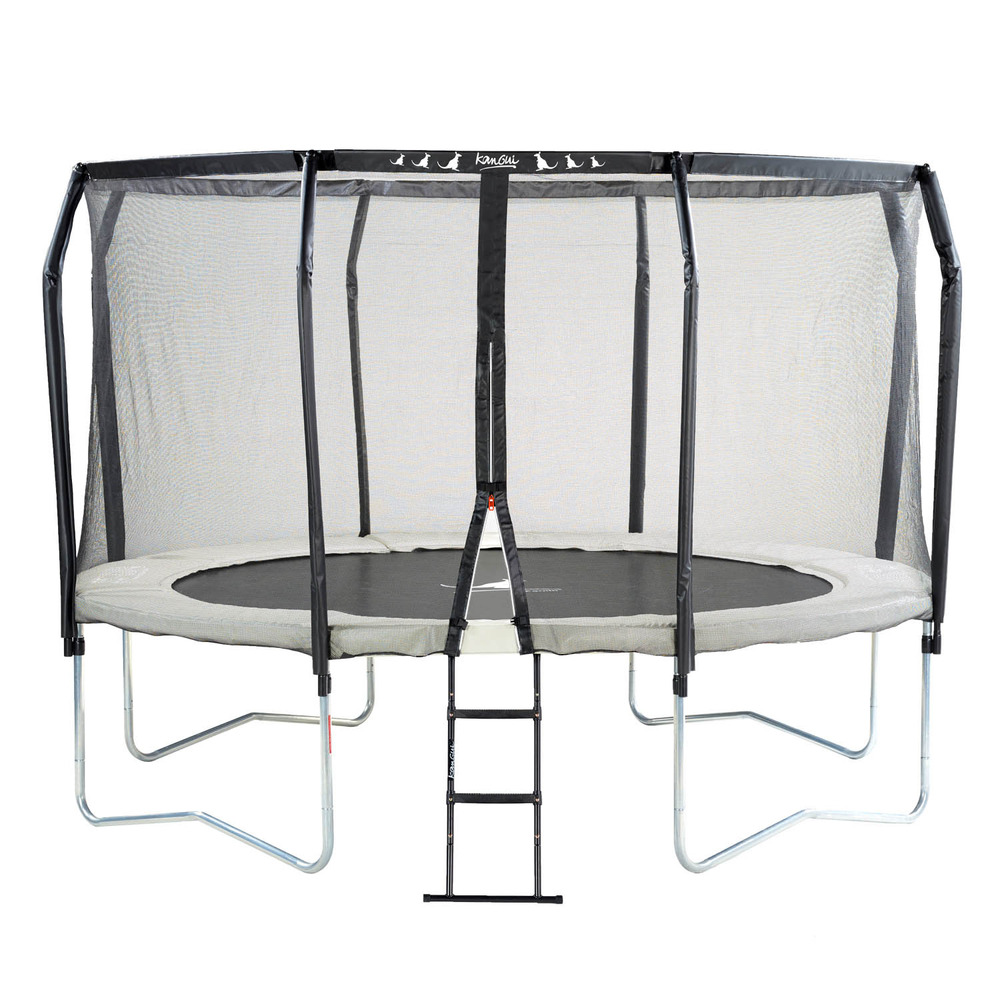 Trampoline de jardin rond ø366cm avec filet de sécurité + échelle - fabrication
