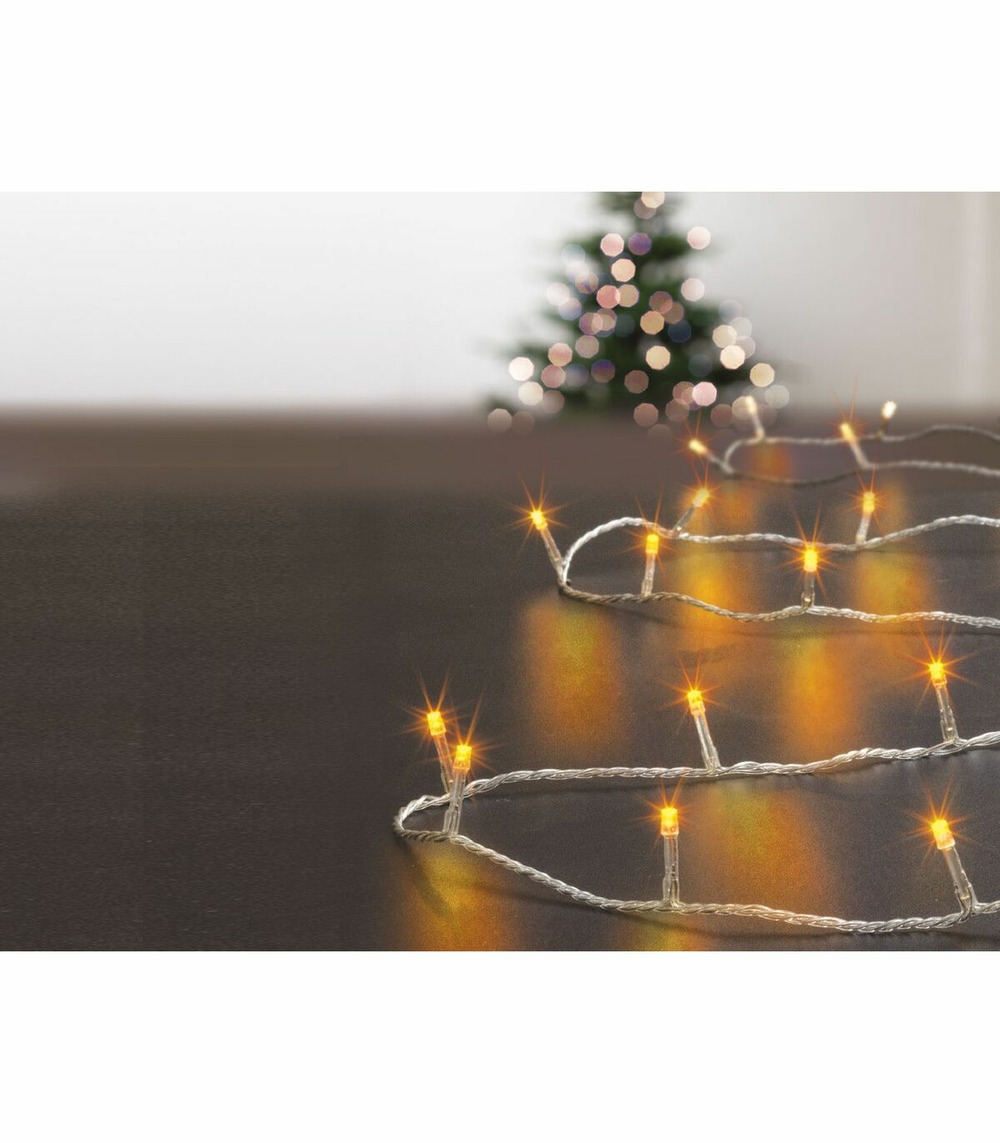 Guirlande lumineuse 32 m 320 led blanc chaud 8 jeux de lumière