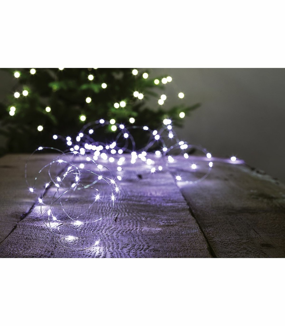 Guirlande lumineuse Solaire 20 m Blanc froid 200 LED - Décoration