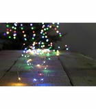 Guirlande lumineuse solaire 20 mètres 200 microled multicolore 8 jeux de lumière