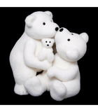 Déco de noël adorable famille ours avec des bisous h 40 cm