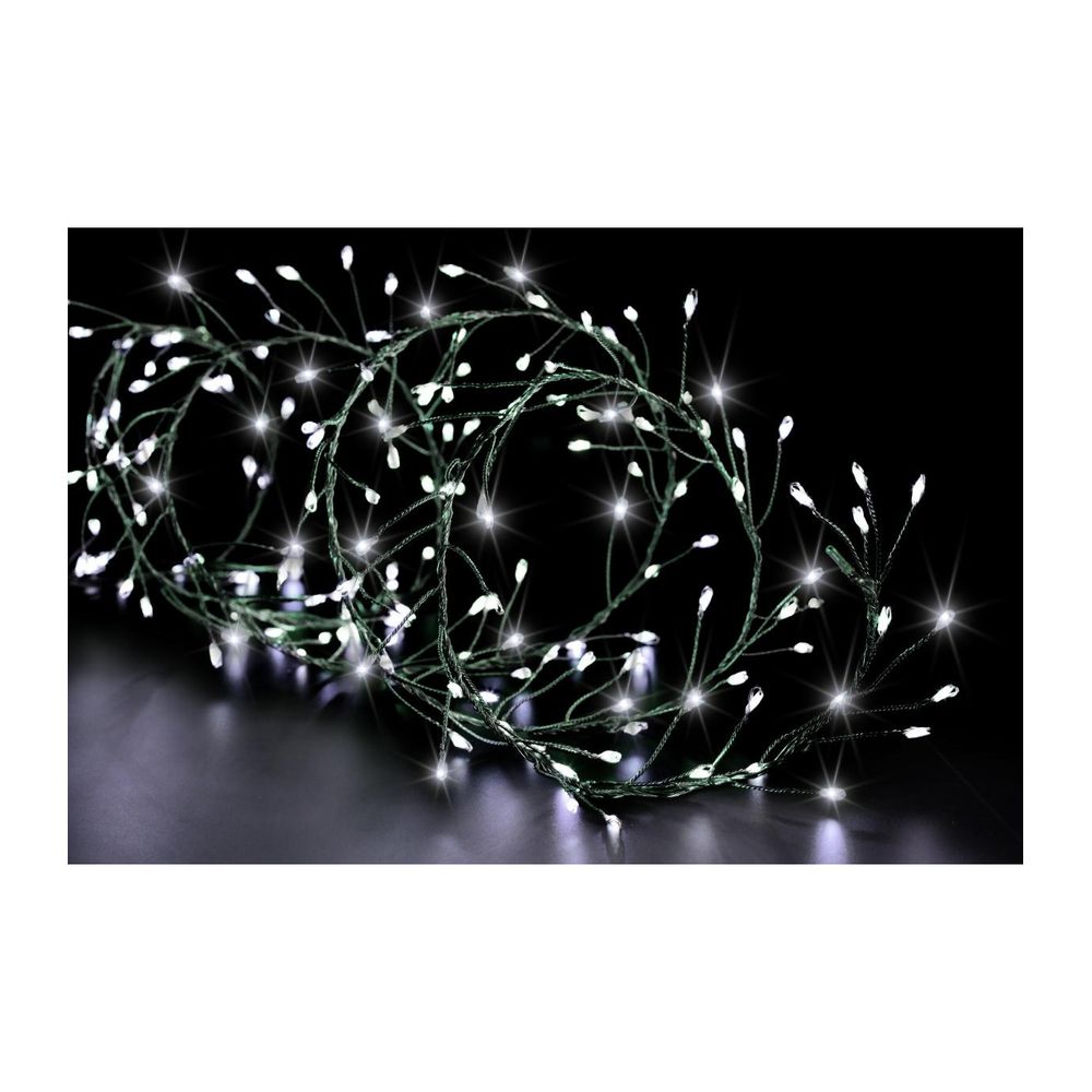 Guirlande lumineuse boa 5 mètres 400 microled blanc froid 8 jeux de ...