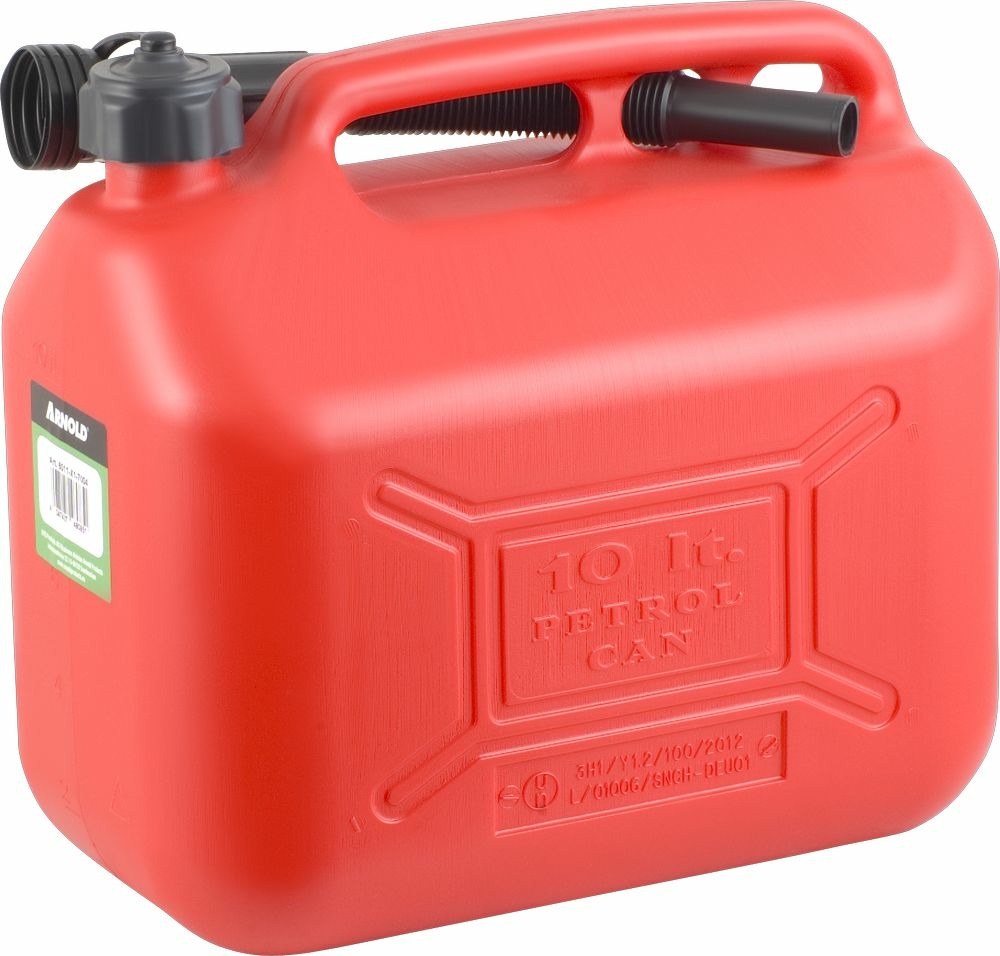 Jerrican de transport de carburant 10 l, rouge