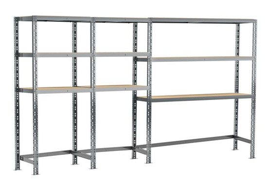 Concept rangement de garage - longueur 290 cm - 9 plateaux