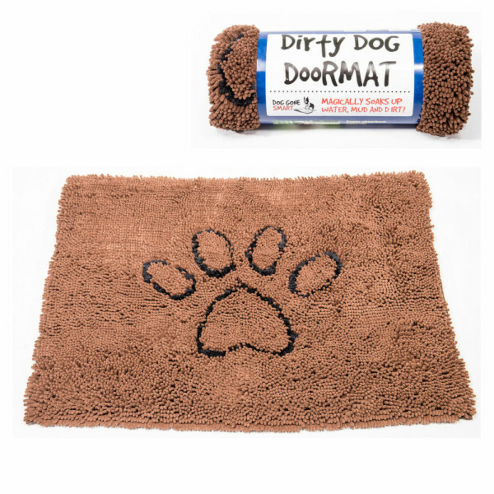 Tapis pour chien microfibres marron (89 x 66 cm)