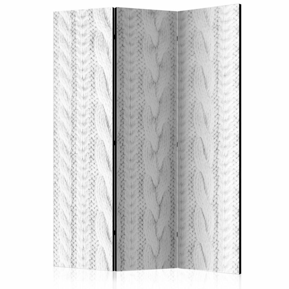 Paravent 3 volets - white knit [room dividers] cm