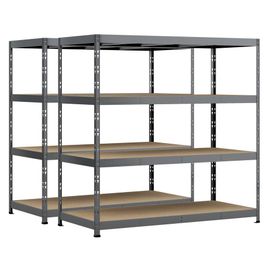 Lot de 2 étagères rack - 4 plateaux - 220 x 80 cm - charge lourde ...