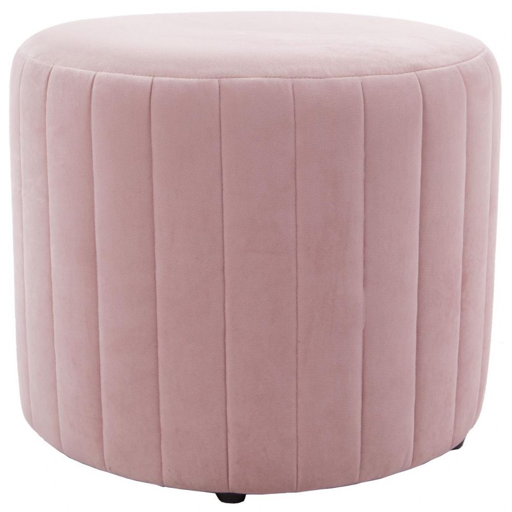 Pouf rond en velours duchesse | Truffaut