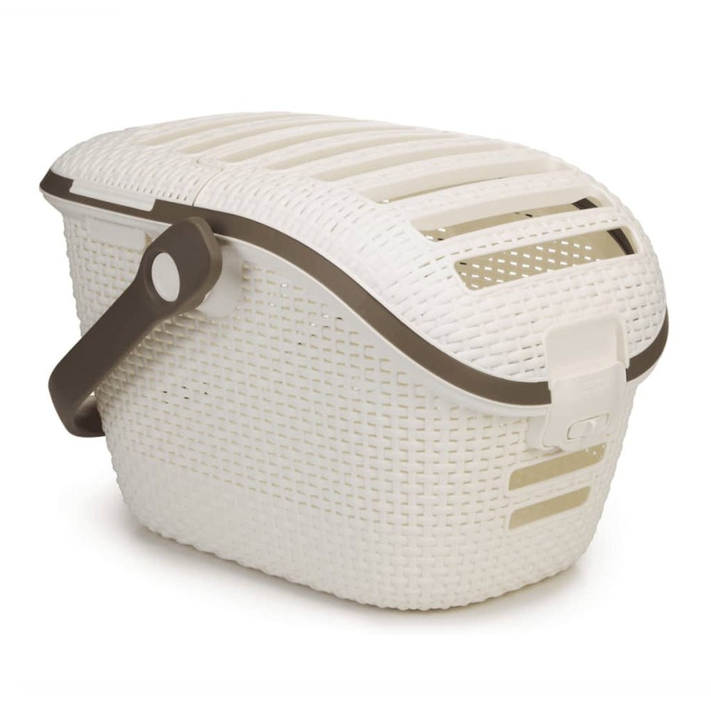 Panier de transport pour animaux 51 x 38 x 33 cm blanc