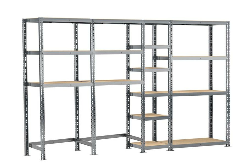 Concept rangement de garage - longueur 290 cm - 16 plateaux