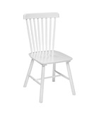 Chaise de table blanche en bois d'hévéa h 87 cm
