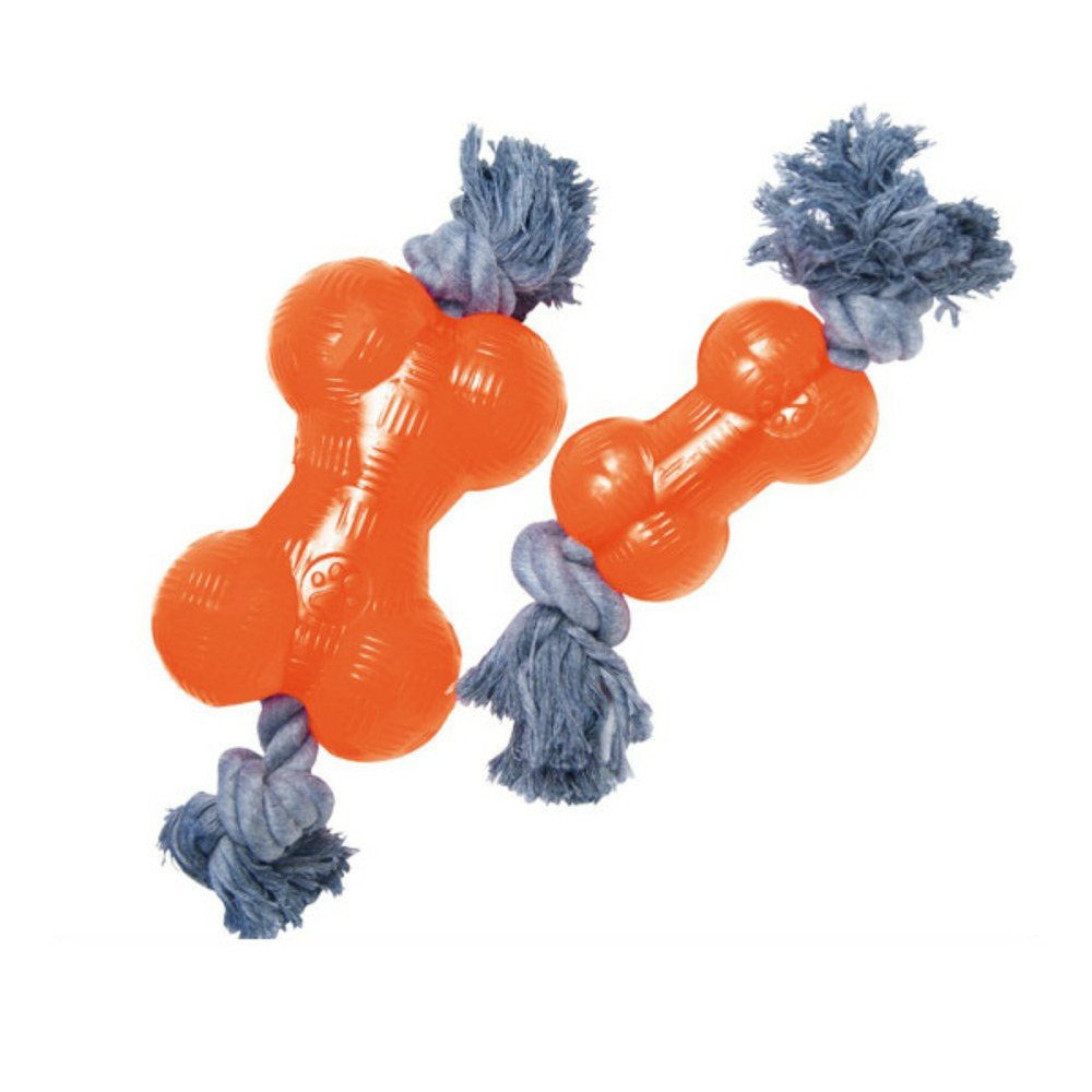 Jouet pour chien os orange 12