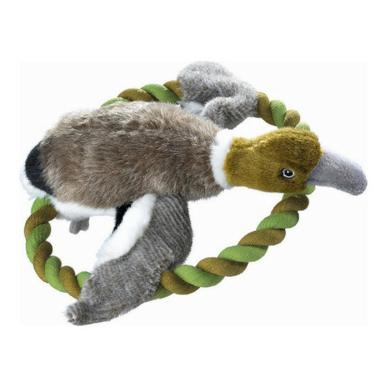 Jouet pour chien en peluche wildlife train avec corde canard (26 cm)
