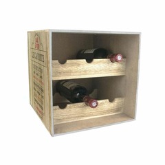 Cave à vin en bois 6 bouteilles bistrot le caviste