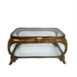 Boîte à Bijoux En Verre Transparent Avec Couvercle - Rangement élégant Et Visible Pour Bijoux, Maquillage, Petits Objets