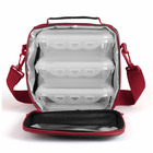Set sacoche lunch box gris/rouge