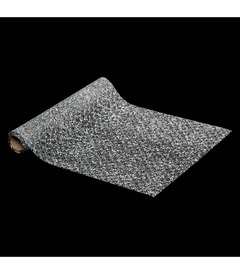 Chemin de table mesh argent sequin argenté 28 x 300 cm