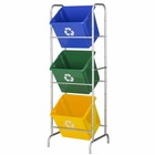 Set support en métal et caisses de recyclage nesta 3 caisses de 45 litres