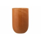 Vase cylindrique en verre orange h36 cm