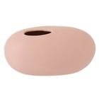 Vase ovale en céramique rose 25x15x13 cm