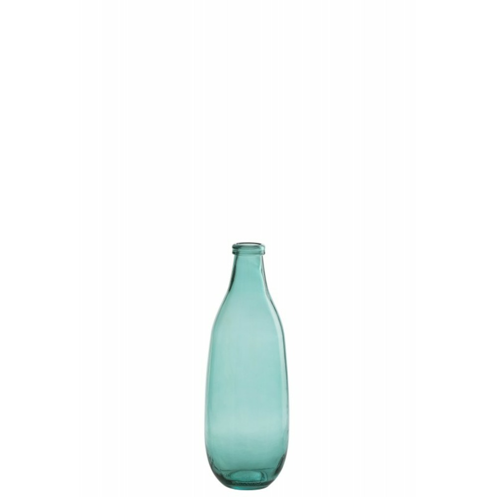 Vase bouteille verre aqua s 14 cmx41 cm Truffaut