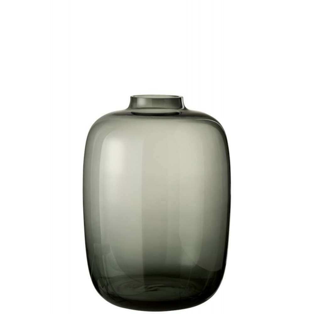 Vase en verre gris 30x30x45 cm