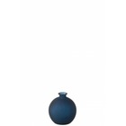 Vase boule en verre bleu 16x16x17 cm