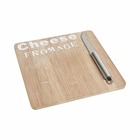 Plateau à fromage en bambou carré avec couteau 25 cm
