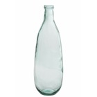 Vase bouteille en verre transparent 25x25x75 cm