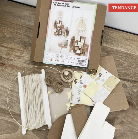 Kit pour faire son propre calendrier de l'avent - macramé
