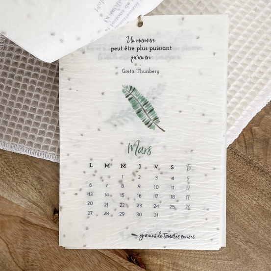 Calendrier ensemencé à planter 2023 nature (a5)