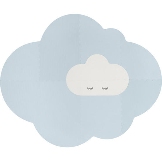 Grand tapis de jeu nuage bleu