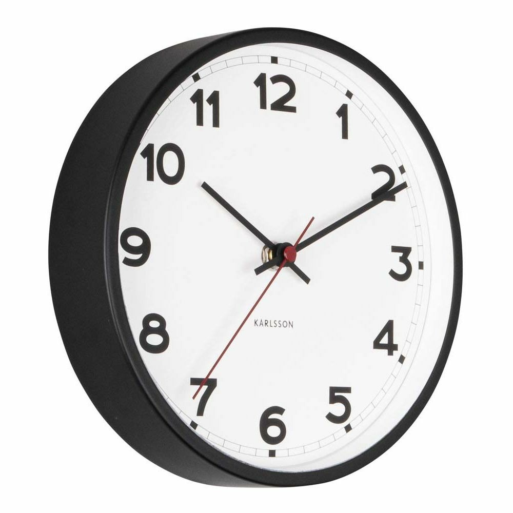 Horloge ronde en métal new classic 20 cm blanc