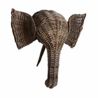 Trophée tête d'animal en poelet gris eléphant