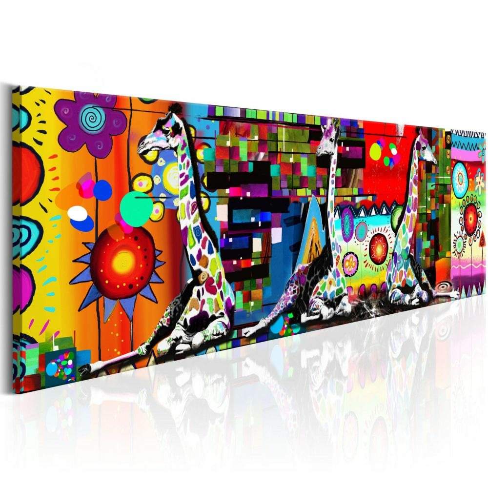 Tableau - colourful savannah 150x50 cm