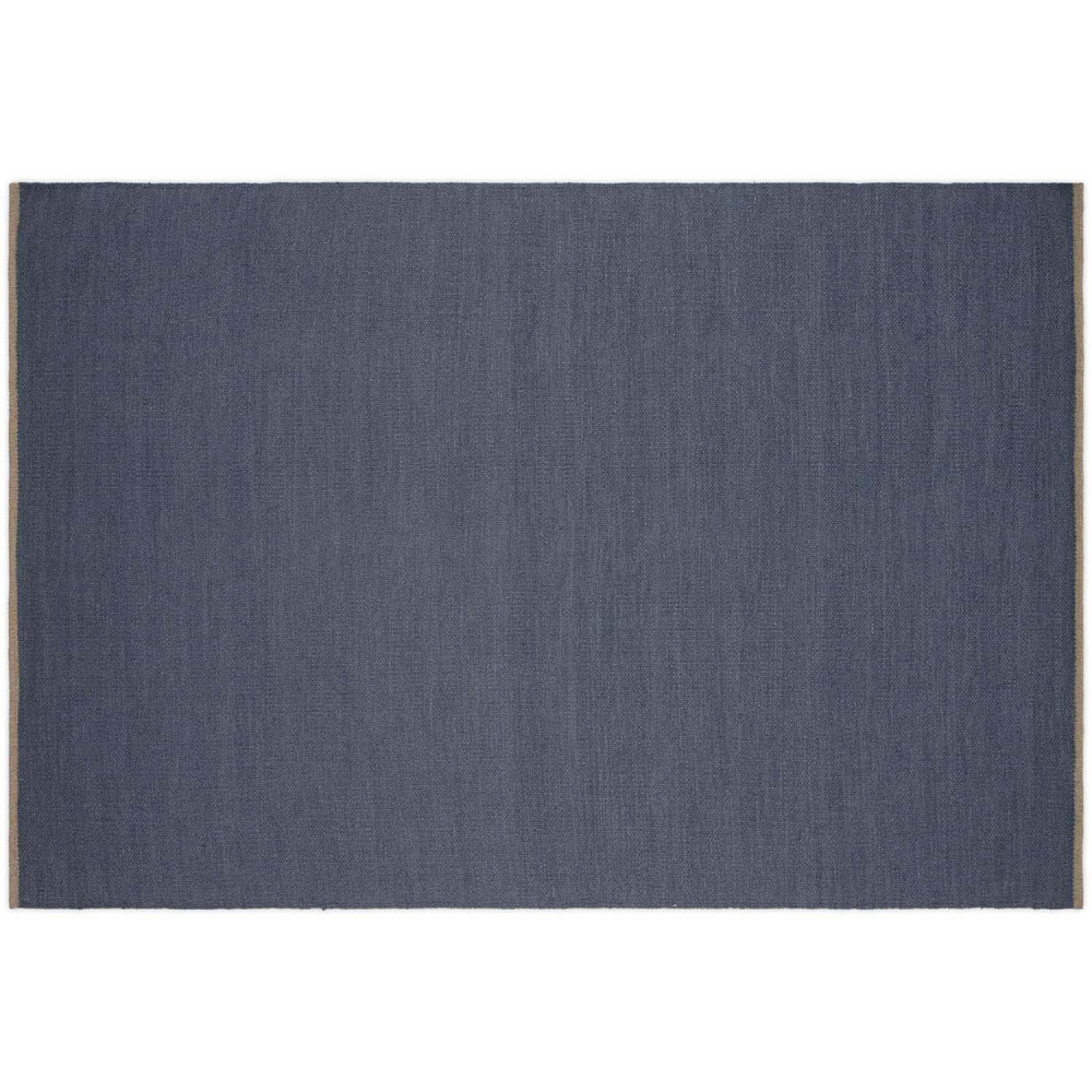 Tapis en coton et laine bleu jaipur 240 x 170 cm