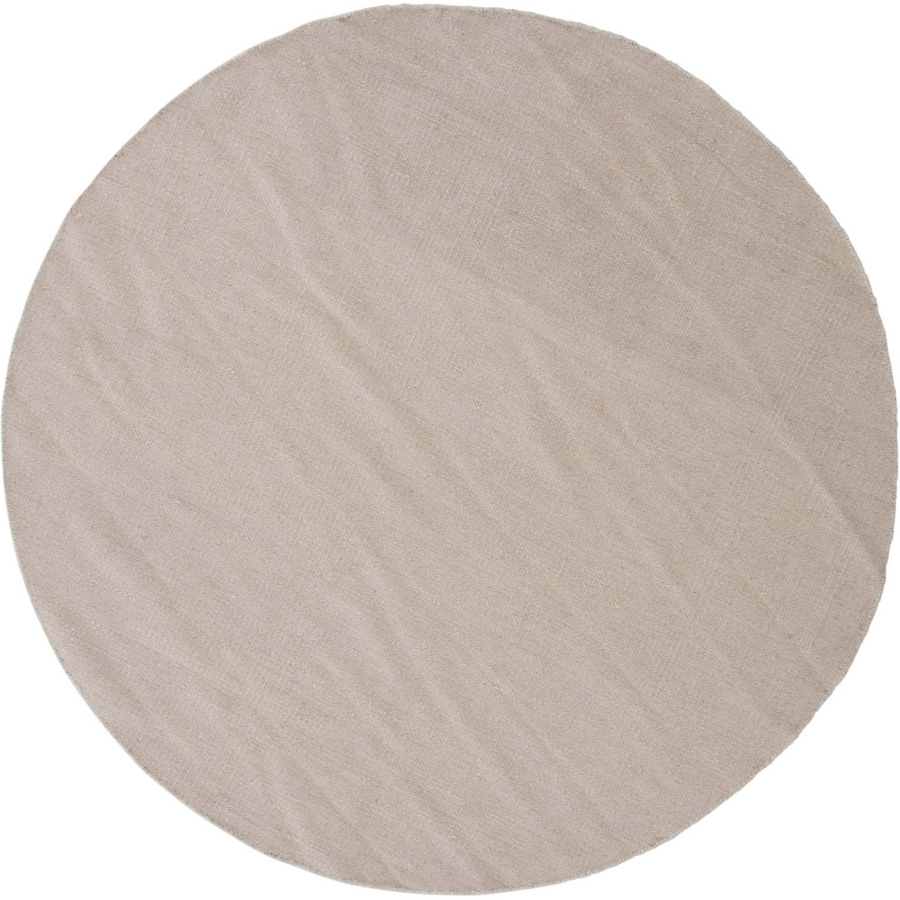 Tapis en coton et laine jaipur beige diamètre 200 cm
