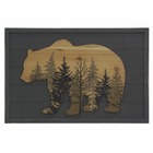 Cadre en pin forêt ours