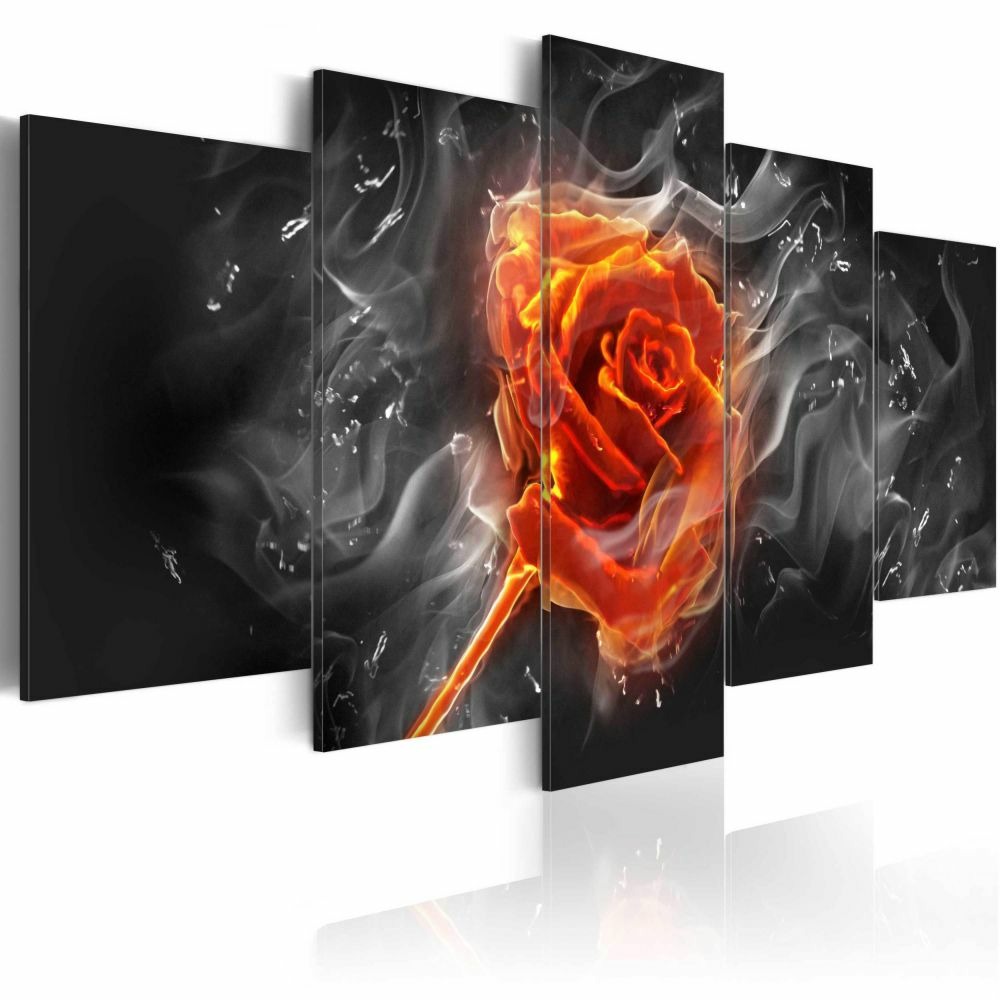 Tableau - fiery rose 100x50 cm