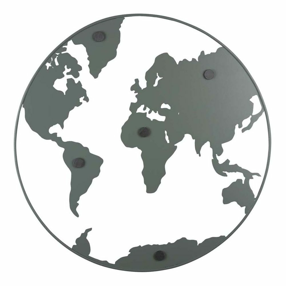 Mappemonde en métal avec magnets world map
